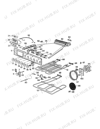 Взрыв-схема плиты (духовки) Electrolux CO1165B2 - Схема узла Electrical equipment